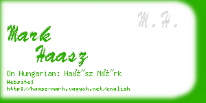 mark haasz business card